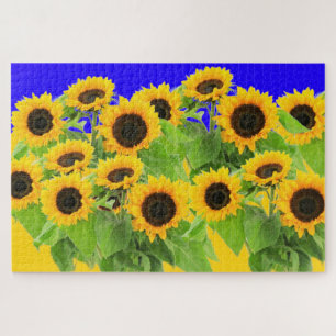 Sonnenblumen - Ukrainische Flagge Frieden Freiheit Puzzle