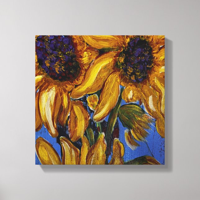 Sonnenblumen umhüllt Leinwand (Vorderseite)