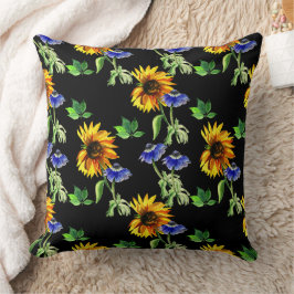 Sonnenblumen und Anemonen Kissen