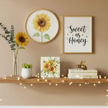 Sonnenblumen und Bienen