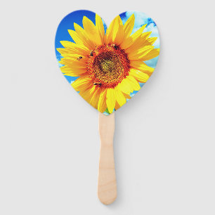 Sonnenblumen- und Bienen-Handfächer Fächer