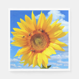 Sonnenblumen und Bienen Napkins Serviette