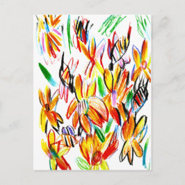 Sonnenblumen und Bienen  Postkarte