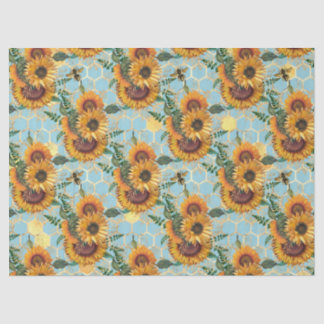 Sonnenblumen- und Bienen-Serien-Design Vierzehn Seidenpapier