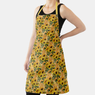 Sonnenblumen- und Bienen-Serien-Design Zwei Schürze