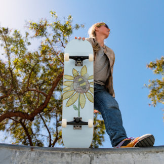 Sonnenblumen und Bienen-Skateboard Skateboard