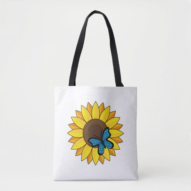 Sonnenblumen und Blauer Schmetterling (Vorderseite)