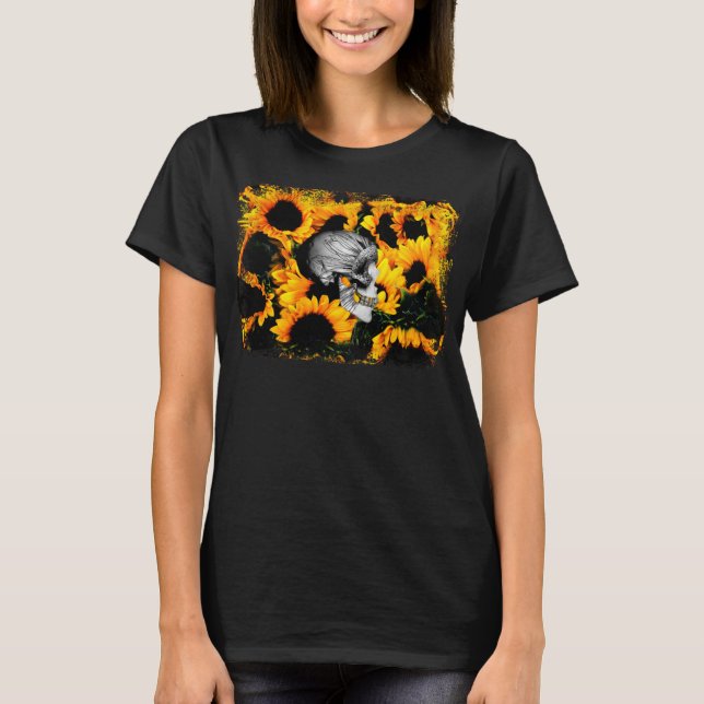 Sonnenblumen und Blumen mit originaler Sonnenblume T-Shirt (Vorderseite)