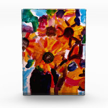 Sonnenblumen und Chihuahua 