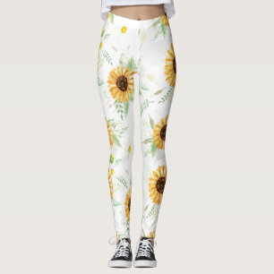 Sonnenblumen und Daisy-Bouquets Leggings