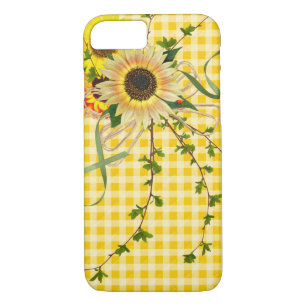 Sonnenblumen und Damenkäfer auf Ginschinken Case-Mate iPhone Hülle