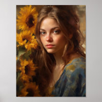 Sonnenblumen und eine Blondine
