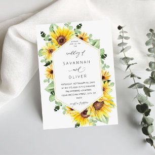 Sonnenblumen und Eukalyptus MOD Bloral Wedding - W Einladung