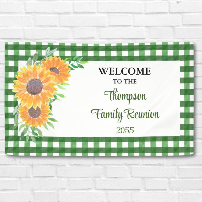 Sonnenblumen- und Grünkarofamilientreffen Banner (Von Creator hochgeladen)