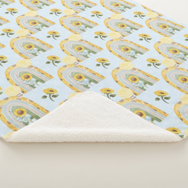 Sonnenblumen und Hot Air Balloons Baby Boy Sherpadecke (3/4)