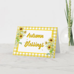 Sonnenblumen und kariert individuell karte