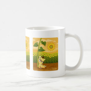 Sonnenblumen und Kawaii Bär Kaffeetasse