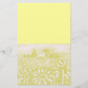 SONNENBLUMEN UND LÄNDER IN DER Toskana Briefpapier
