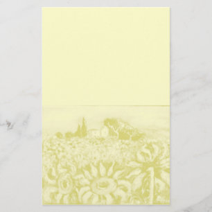 SONNENBLUMEN UND LÄNDER IN DER Toskana Briefpapier