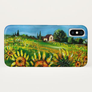 SONNENBLUMEN UND LÄNDER IN DER Toskana iPhone X Hülle