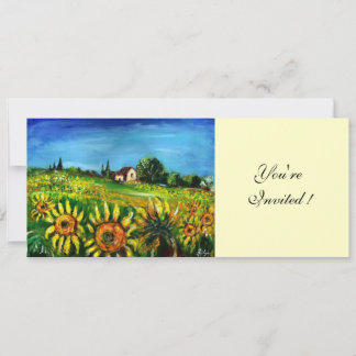 SONNENBLUMEN UND LÄNDER IN DER Toskana, Einladung