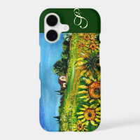 SONNENBLUMEN UND LANDSCHAFT IM MONOGRAMM DER Toska