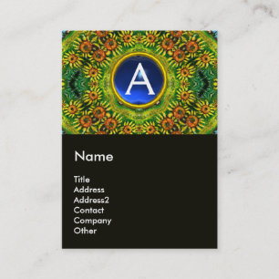 SONNENBLUMEN UND LANDSCHAFT IN DER Toskana, Monogr Visitenkarte