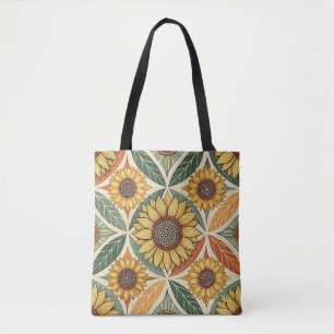 Sonnenblumen und Leaf Muster naturgetreu Inspiri