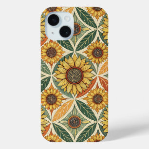 Sonnenblumen und Leaf Muster naturgetreu Inspiri Case-Mate iPhone Hülle