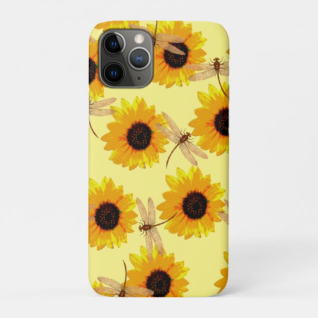 Sonnenblumen und Libellen, Case-Mate iPhone Hülle (Rückseite)