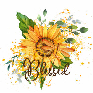 Sonnenblumen und Libellen fallen kundenspezifisch  Fotoskulptur Magnet