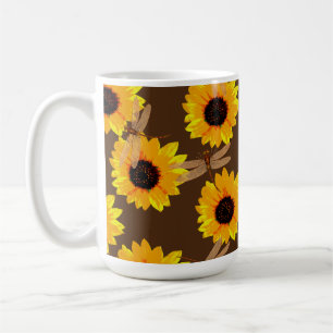 Sonnenblumen und Libellen, Kaffeetasse