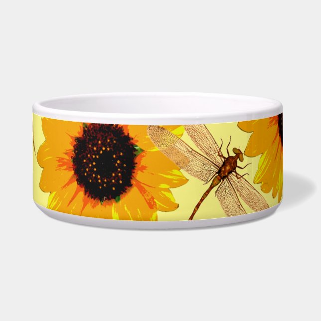 Sonnenblumen und Libellen, Napf (Vorderseite)