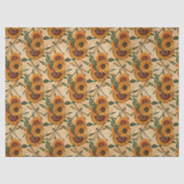 Sonnenblumen und Libellen, Reihe Design 3 Seidenpapier