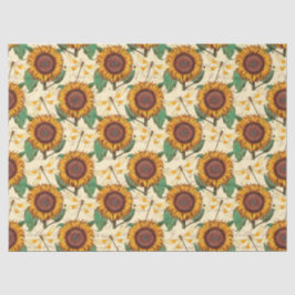 Sonnenblumen und Libellen, Reihe Design 5 Seidenpapier