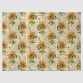 Sonnenblumen und Libellen Serie Design 16 Seidenpapier