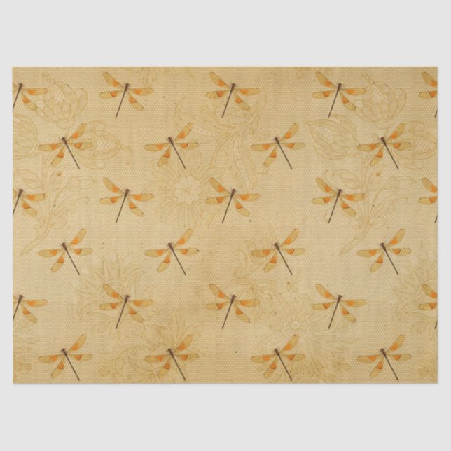 Sonnenblumen und Libellen Serie Design 17 Seidenpapier (Vorderseite)