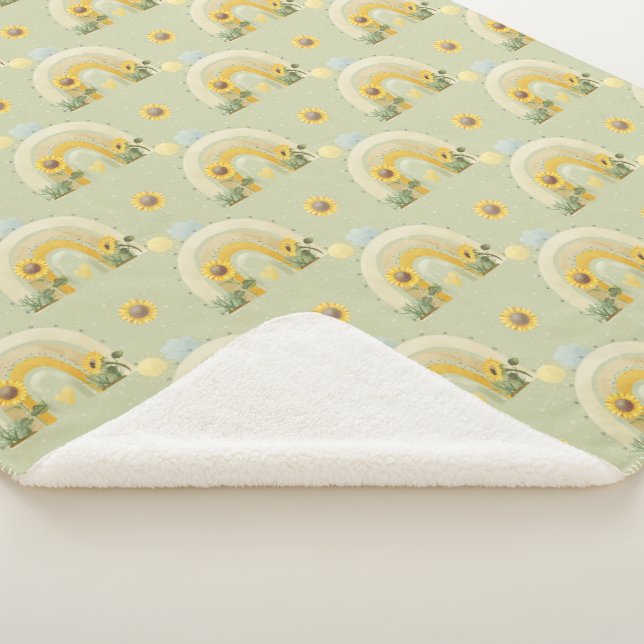Sonnenblumen und Rainbows Baby Sherpadecke (3/4)