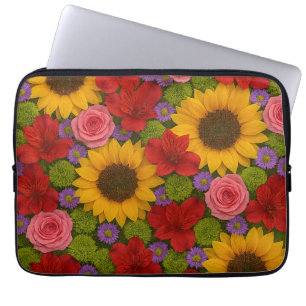 Sonnenblumen und Rose Elektronik-Bag Laptopschutzhülle