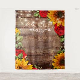 Sonnenblumen und Rose Hintergrund - Foto-Prop Wandteppich