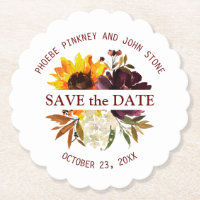 Sonnenblumen und Rose Save the Date