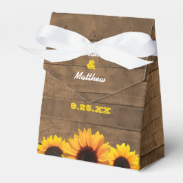 Sonnenblumen und rustikale Gastgeschenk Hochzeit Geschenkschachtel