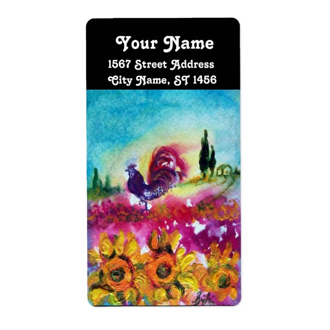 SONNENBLUMEN UND SCHWARZE ROOSTER (Vorne)