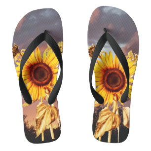 SONNENBLUMEN UND SOMMERSONNENANSCHLUSS FLIP FLOPS