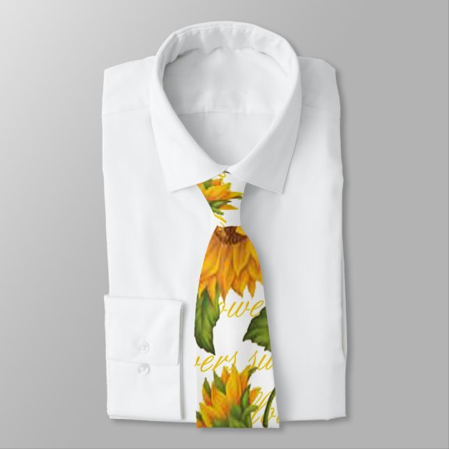 Sonnenblumen und Text Krawatte (Gebunden)