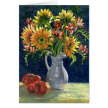 "Sonnenblumen und Tomaten" Blankokarte