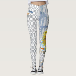 Sonnenblumen und Träume Karos Leggings