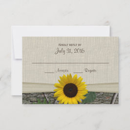 Sonnenblumen und Waldkorbmilch RSVP Karte