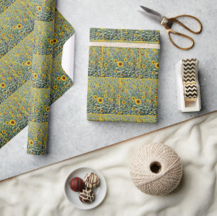 Sonnenblumen- und Wildblumenfeld Geschenkpapier
