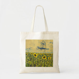Sonnenblumen und Wolken Tasche des Künstlers Liz S